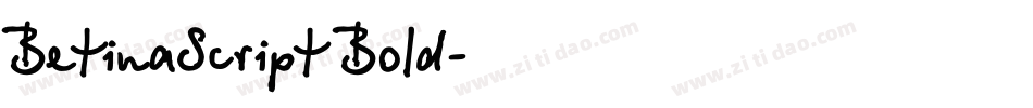 BetinaScript Bold字体转换
